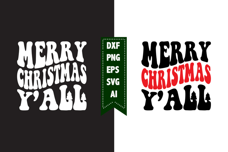 Merry Christmas Y’all Svg, Christmas Svg, Xmas Svg