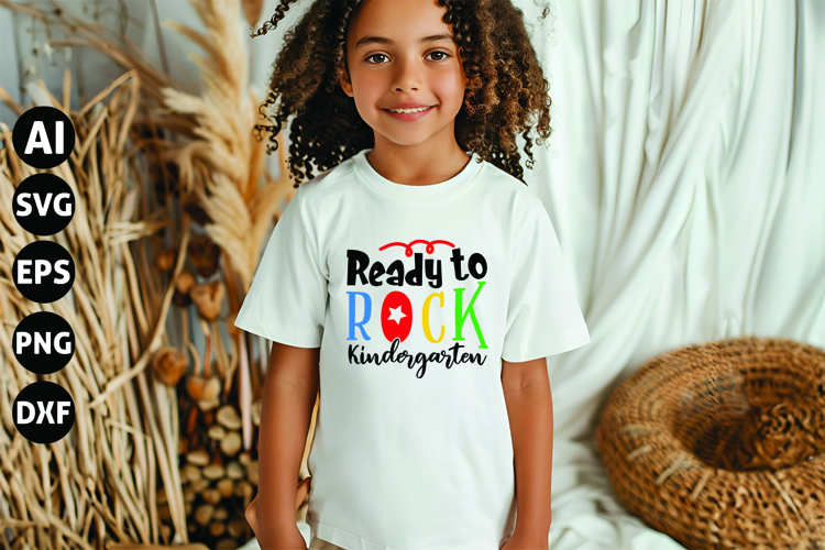 Ready to Rock Kindergarten Svg, Teacher Shirt Svg