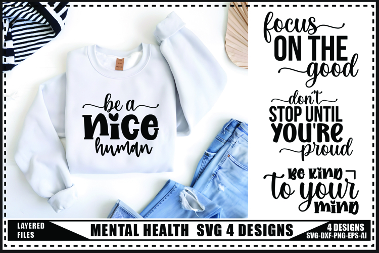 Mental Health Svg 4 Designs
