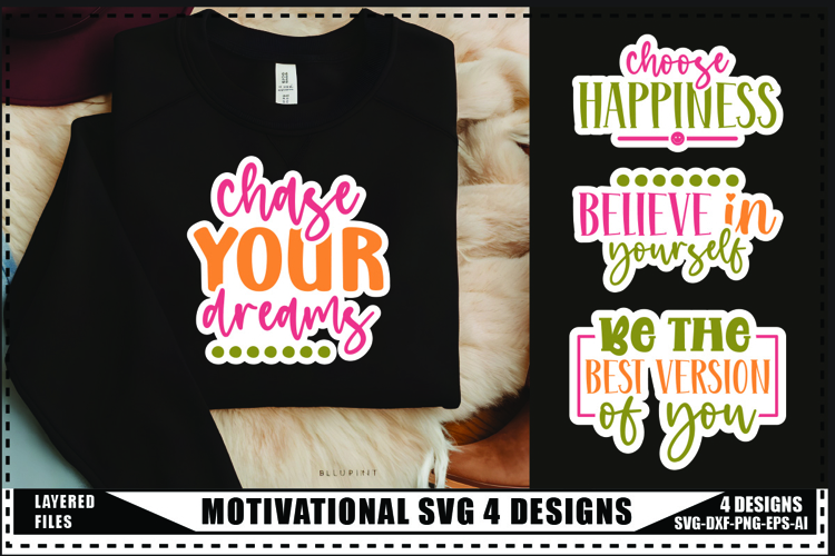 Motivation Svg 4 Designs, Self Love Motivation Svg
