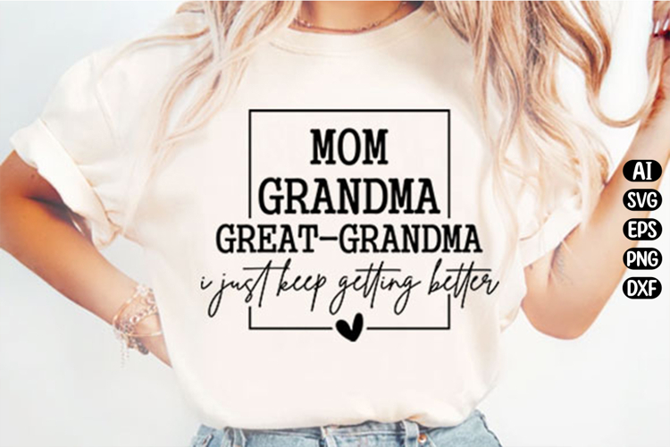Mom Great Grandma Svg Design
