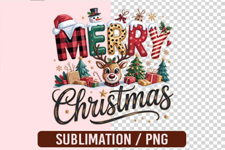 Coquette Merry Christmas PNG Designs example image 1