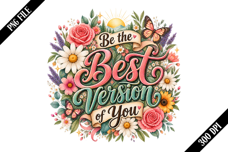 Be the Best Version of You PNG Designs