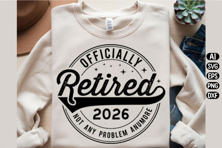 Officially Retired Svg Design example image 1