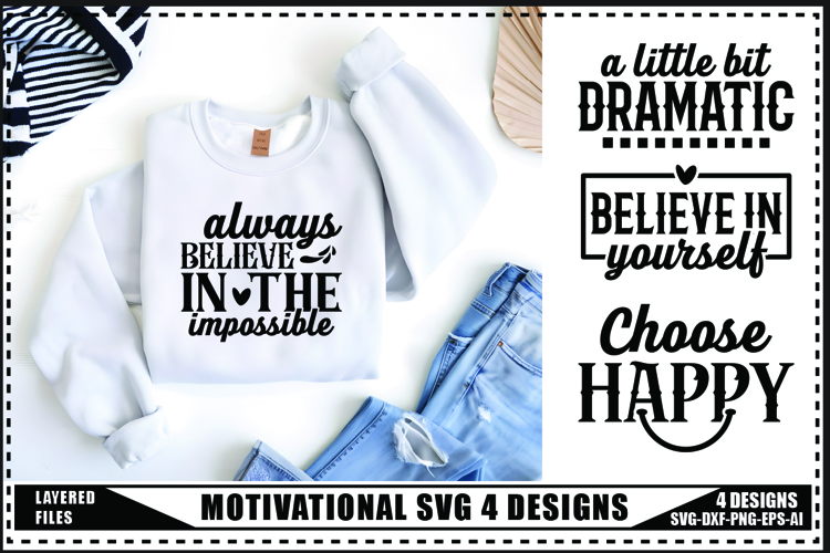 Motivation Svg 4 Designs, Self Love Motivation Svg