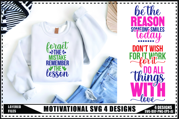 Motivation Svg 4 Designs, Self Love Motivation Svg