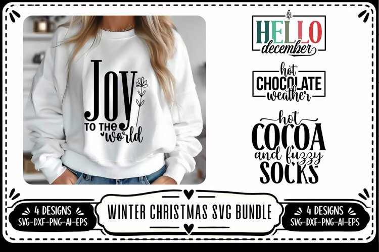 Winter svg, Christmas Svg 4 Designs example image 1