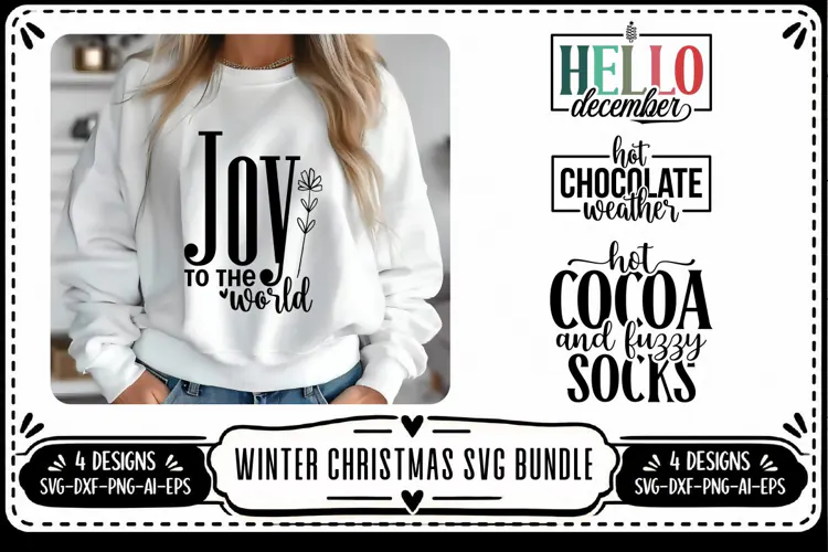 Winter svg, Christmas Svg 4 Designs