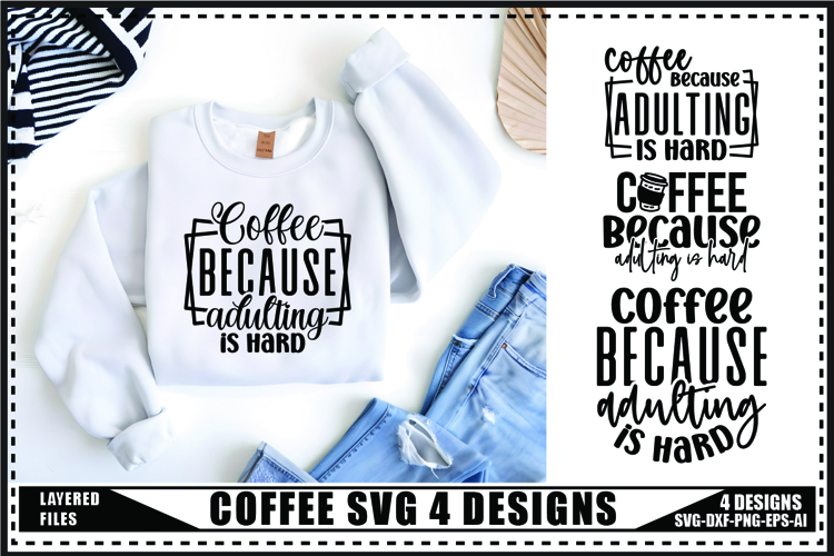 Coffee Svg 4 Designs, Trendy Coffee Svg, Dog Coffee Bar Svg