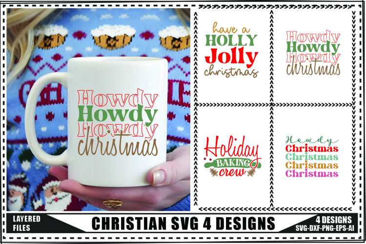 Christmas Svg 4 Designs, Funny Christmas Svg