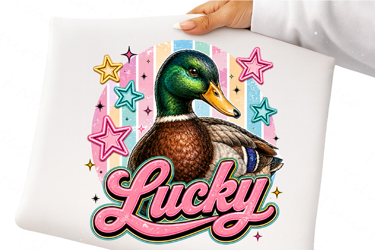 Lucky Duck Retro PNG Designs