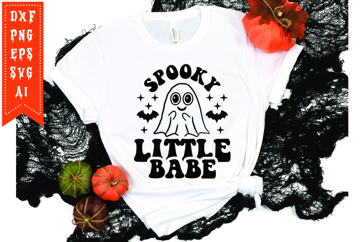 Spooky Little Babe Svg, Halloween Svg, Funny Ghost Svg