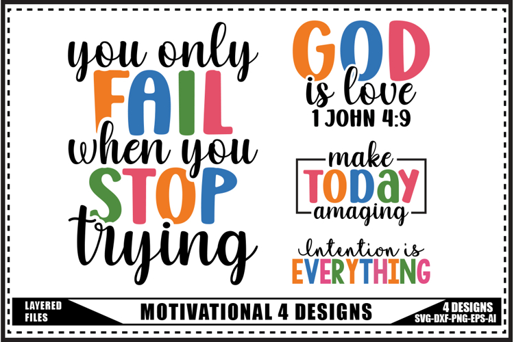 Motivation Svg 4 Designs, Self Love Motivation Svg