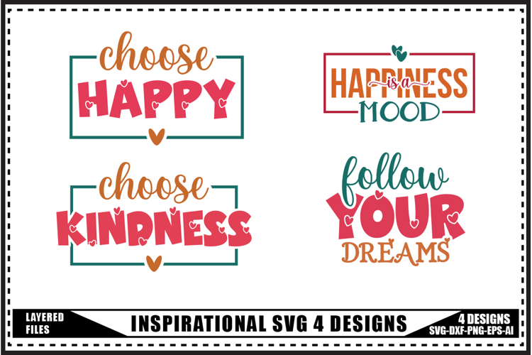 Motivation Svg 4 Designs, Self Love Motivation Svg