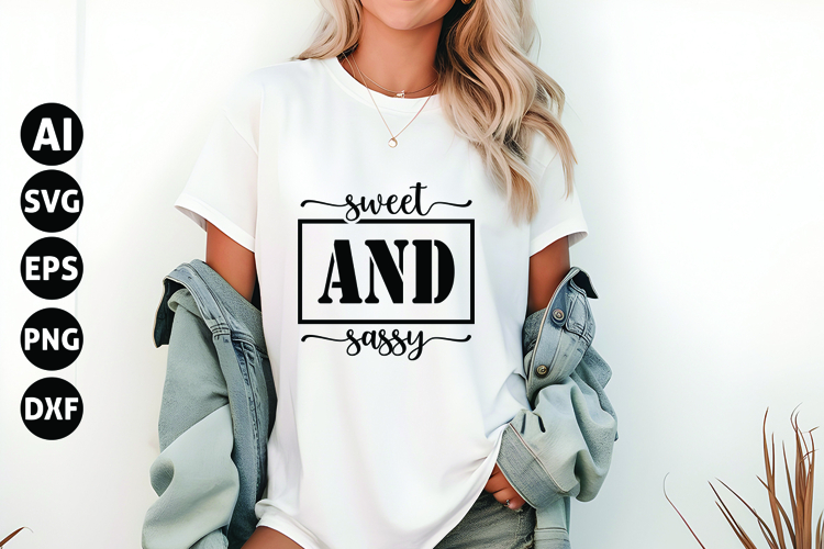 Sweet and Sassy Svg, Funny Sarcastic Svg