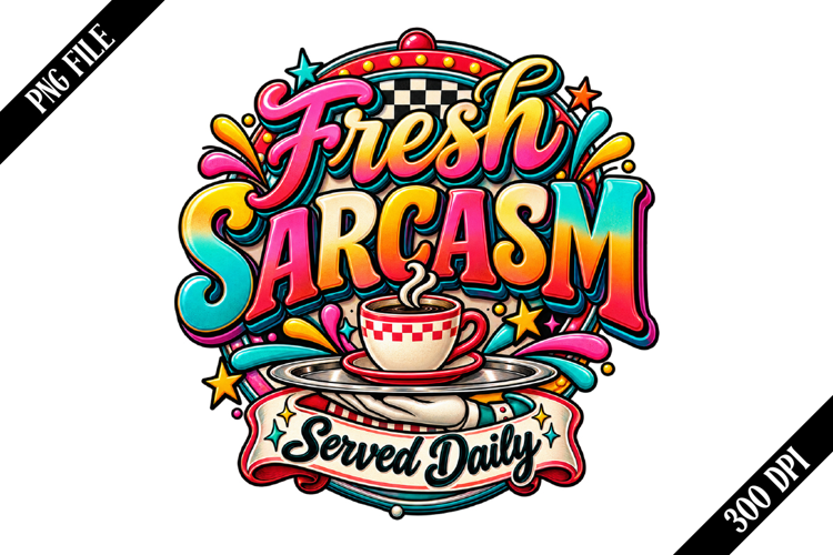 Fresh Sarcasm Served Daily PNG Designs
