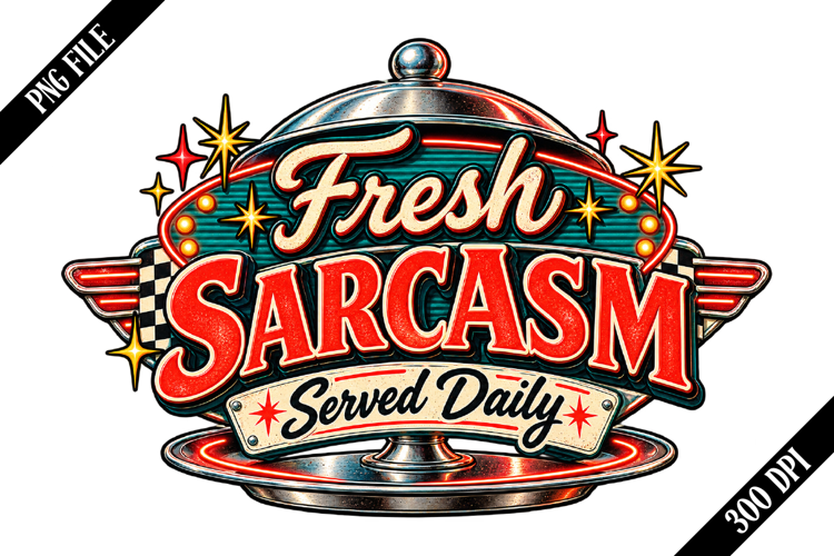 Fresh Sarcasm Served Daily PNG Designs