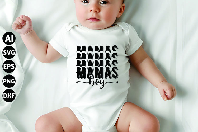 Mamas Boy Svg, Funny Baby Svg, Newborn Svg