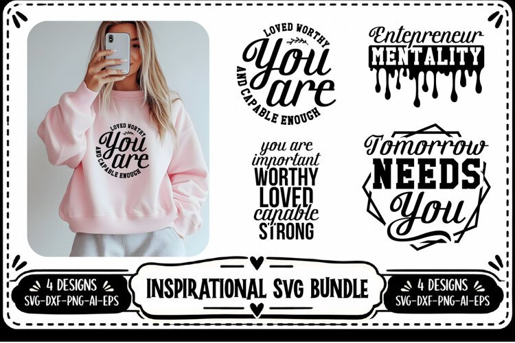Inspirational Quotes Svg 4 Design example image 1