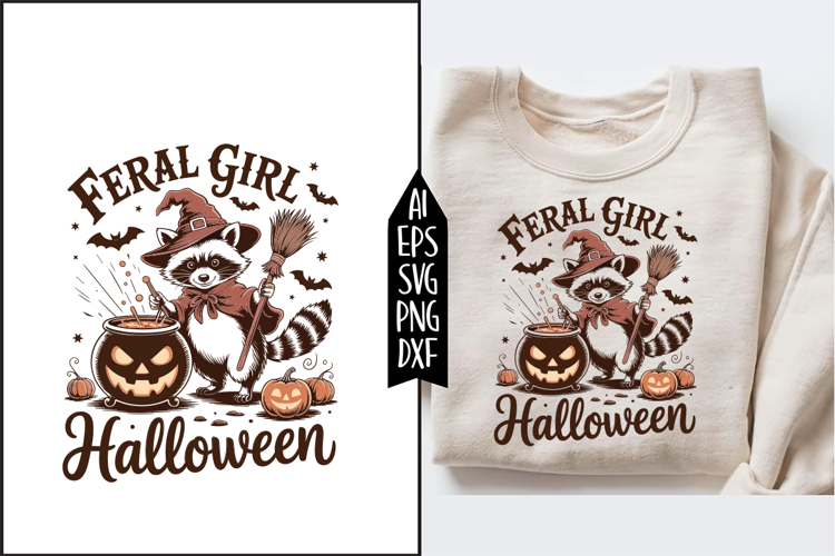 Feral Girl Halloween Svg Designs