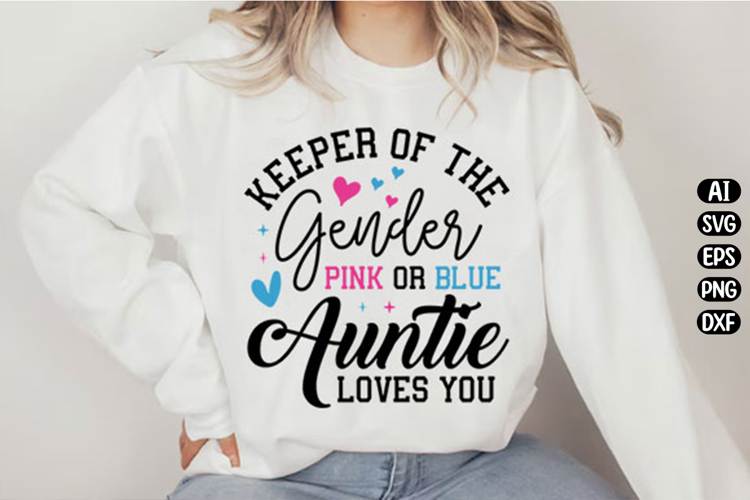 Keeper Of The Gender Pink Or Blue Svg Design