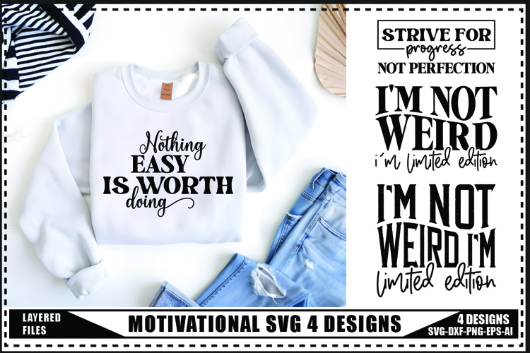 Motivation Svg 4 Designs, Self Love Motivation Svg