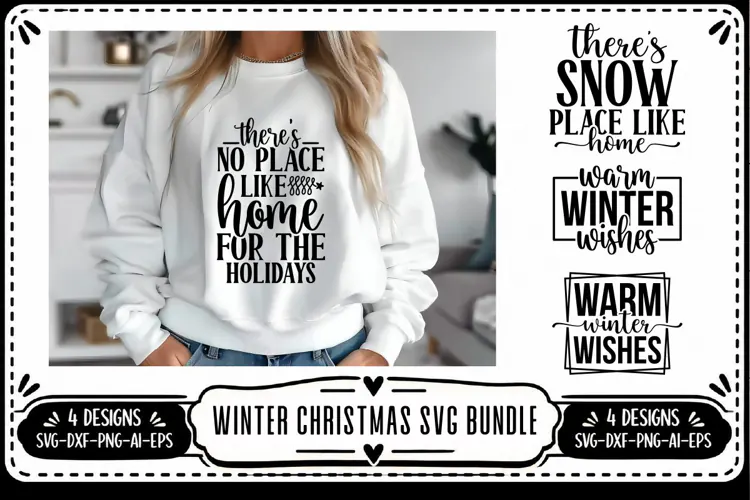 Winter Svg, Christmas Svg 4 Designs