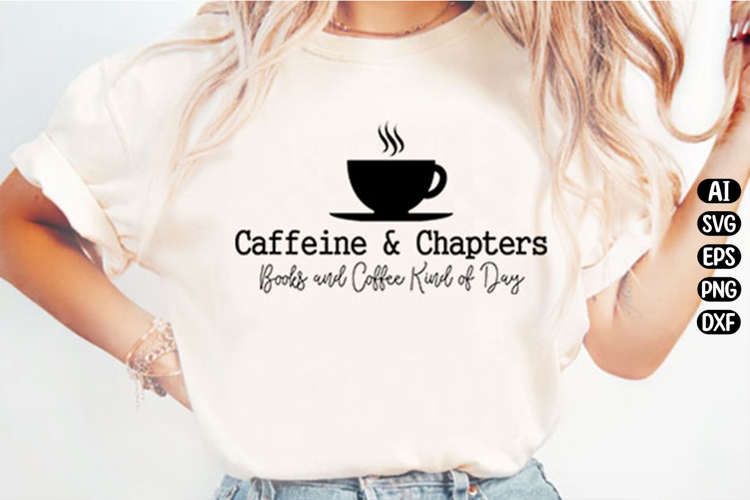 Caffeine & Chapters Svg Design