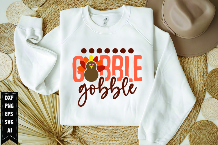 Gobble Gobble Svg, Thanksgiving Svg, Autumn Svg
