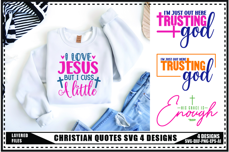 Christian Svg 4 Designs, Religious Svg, Jesus God Svg