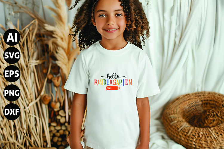 Hello Kindergarten Svg, Teacher Shirt Svg