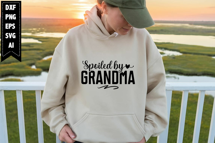 Spoiled by Grandma Svg, Grandma Svg Designs