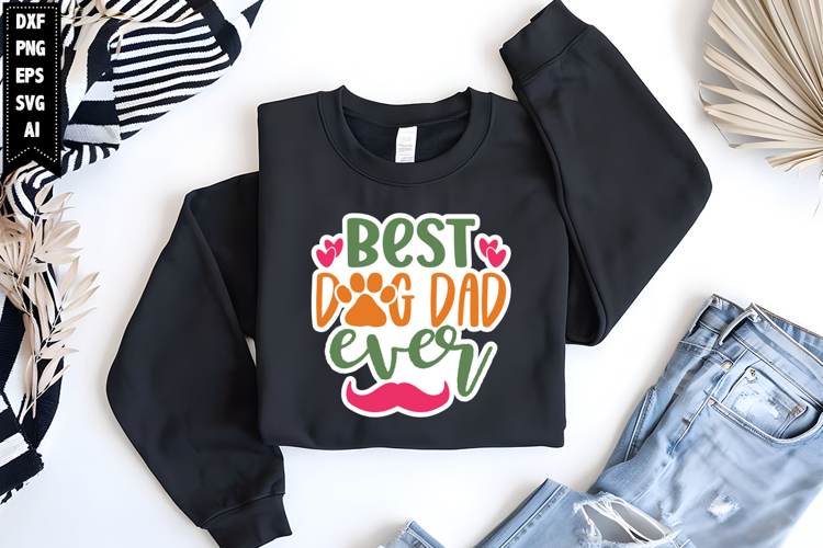 best dog dad ever Svg, Dog Stickers Designs