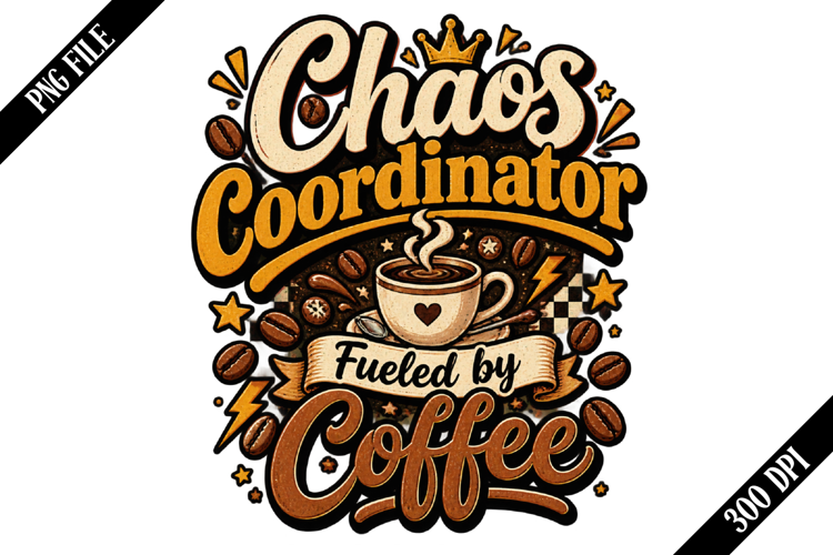 Chaos Coordinator Fueled by Coffee PNG Designs