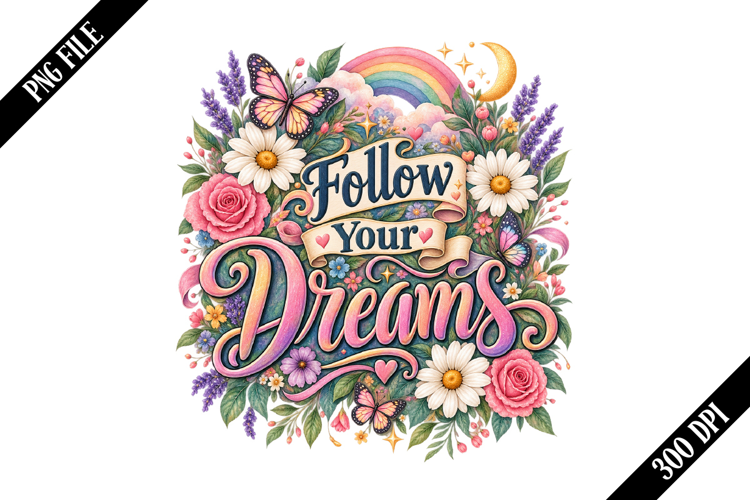 Follow Your Dreams PNG Designs