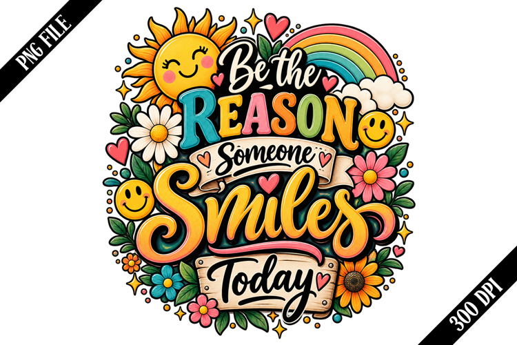 Be the Reason Someone Smiles Today PNG Designs