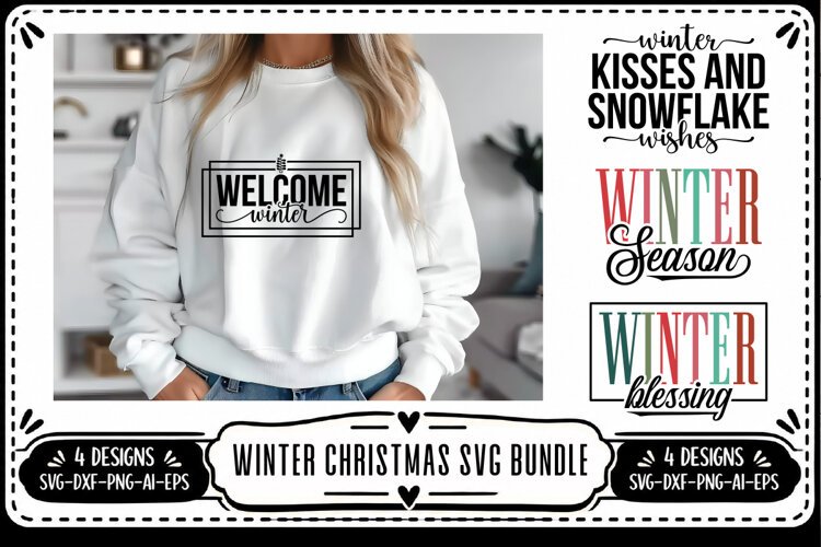 Winter Svg, Christmas Svg 4 Designs example image 1