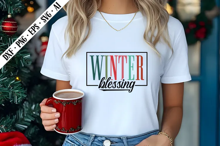 Winter Blessing Svg, Christmas Svg Designs
