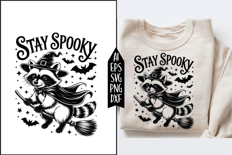 Stay Spooky Raccoon Svg Designs