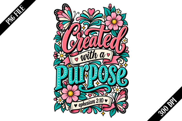 created with a purpose PNG Designs