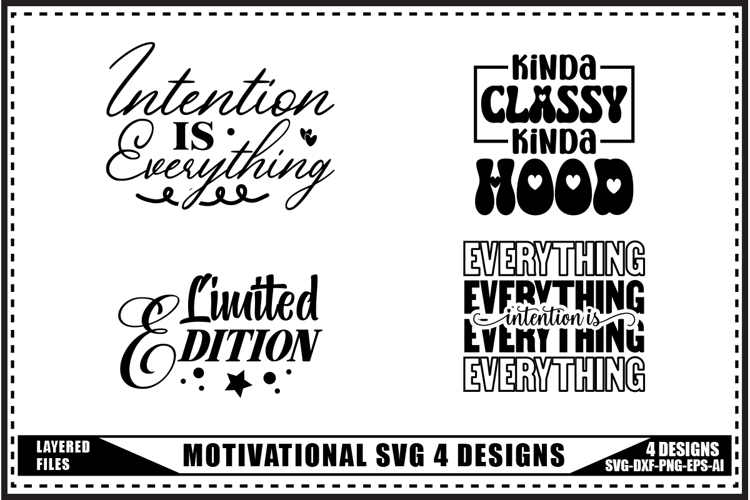 Motivation Svg 4 Designs, Self Love Motivation Svg