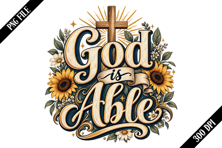 God is Able PNG Designs