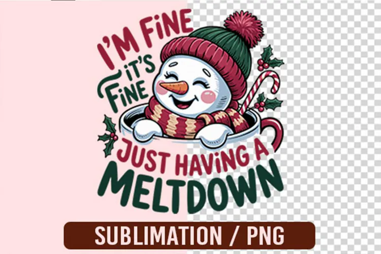 Funny Quote Cute Snowman Christmas PNG Designs