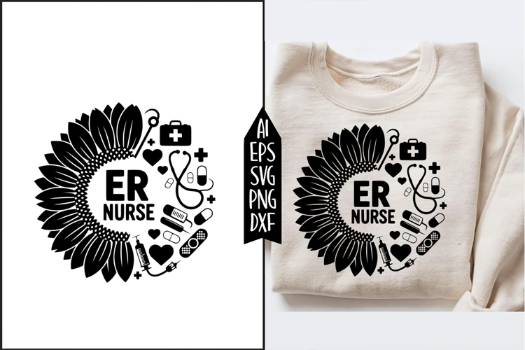 ER Nurse Svg Emergency Nurse Svg Designs
