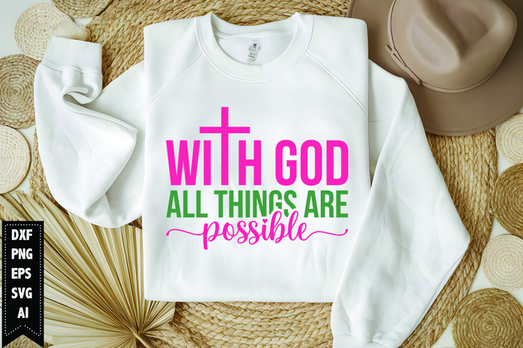 With God All Things Are Possible Svg, Religious Svg