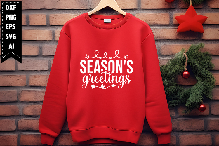 Seasons Greetings Svg, Christmas Svg, Xmas Svg