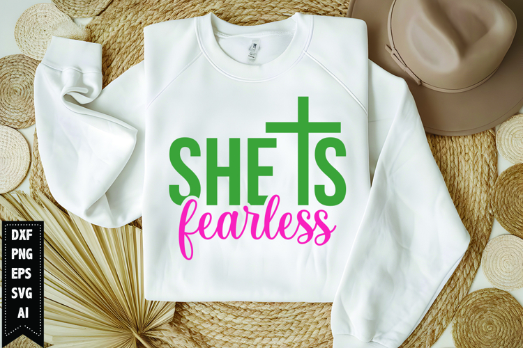 She is Fearless Svg, Religious Svg, Jesus God Svg