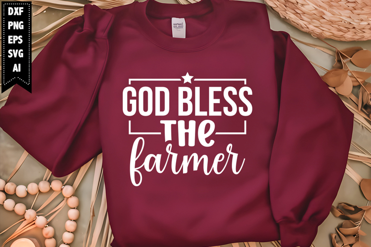 God Bless the Farmer Svg, Farmhouse Svg