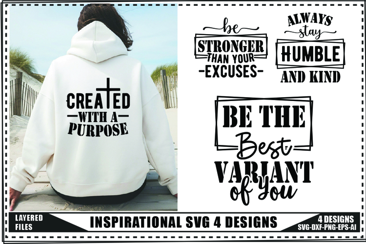 Inspirational Svg 4 Designs, Self Love Svg