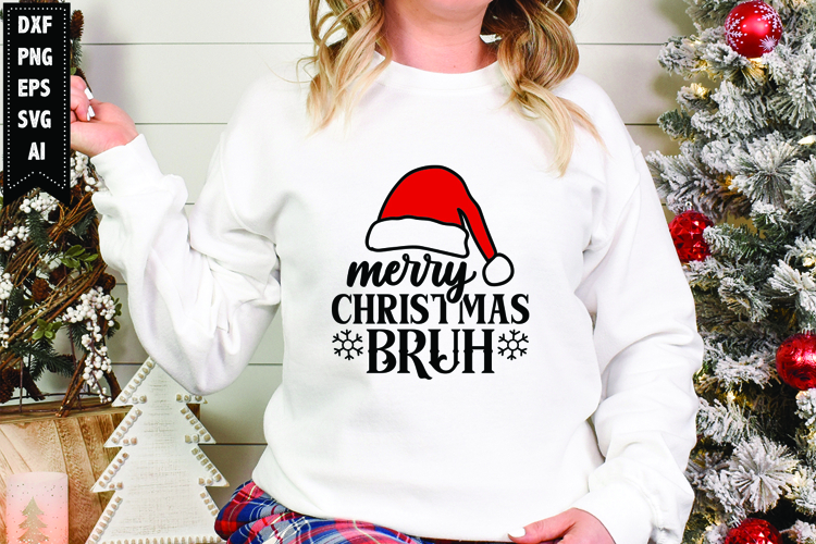 Merry Christmas Bruh Svg, Christmas Svg, Xmas Svg